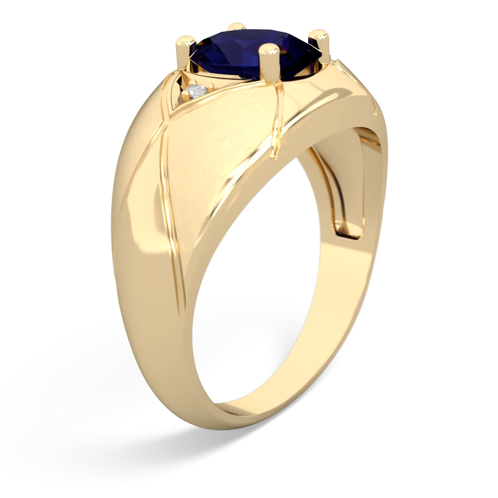 Sapphire Men's Crossroads 14K Yellow Gold ring R0361