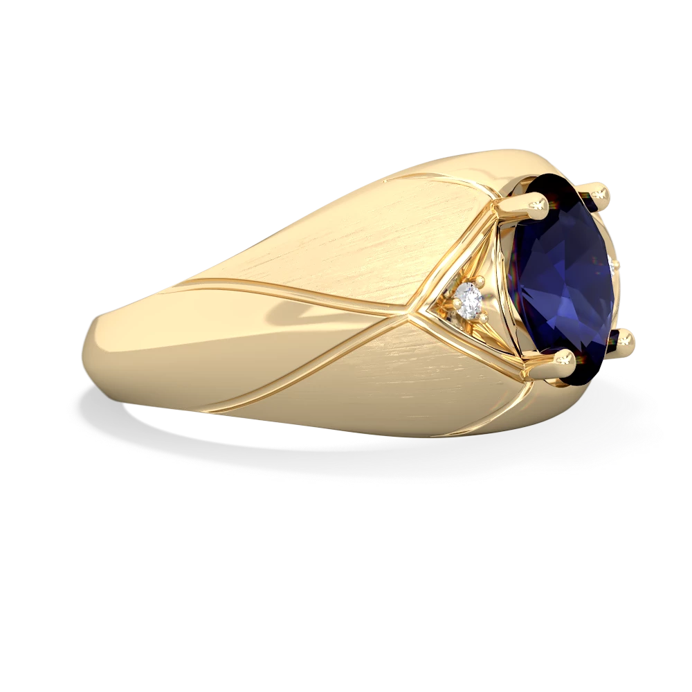 Sapphire Men's Crossroads 14K Yellow Gold ring R0361