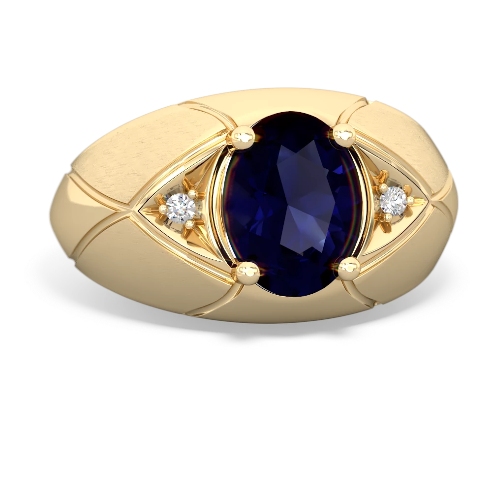 Sapphire Men's Crossroads 14K Yellow Gold ring R0361