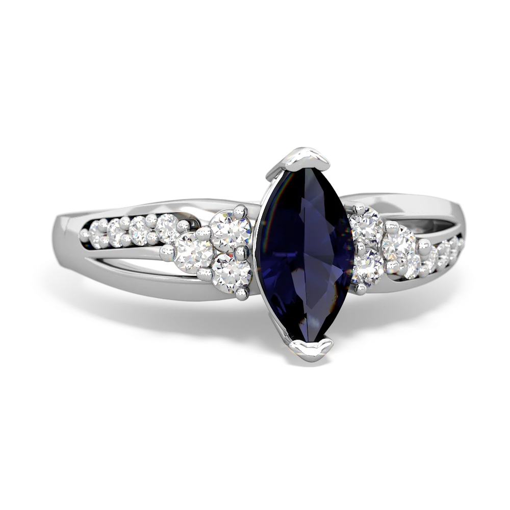 Sapphire Royal Marquise 14K White Gold ring R2343