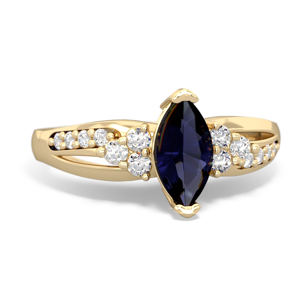 Sapphire Royal Marquise 14K Yellow Gold ring R2343