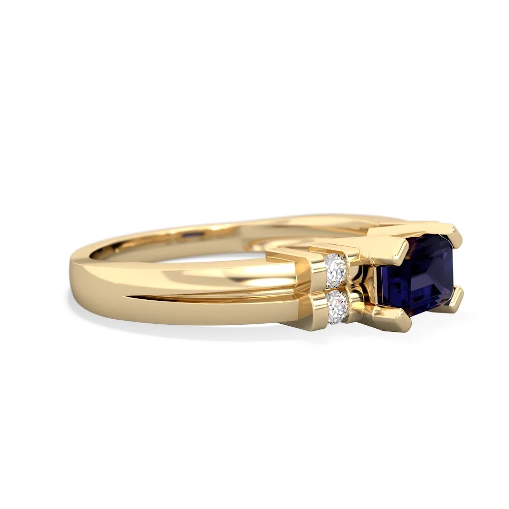 Sapphire Art Deco East-West 14K Yellow Gold ring R2590