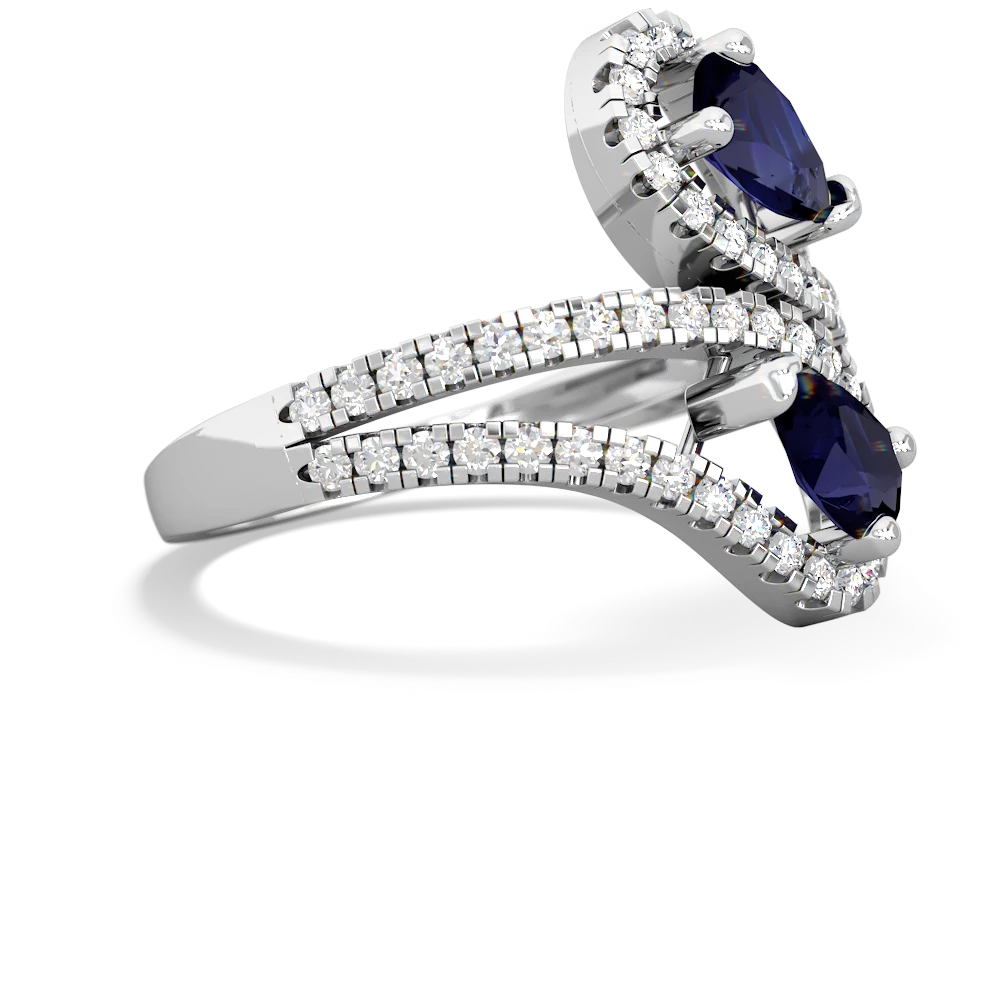 Sapphire Diamond Dazzler 14K White Gold ring R3000