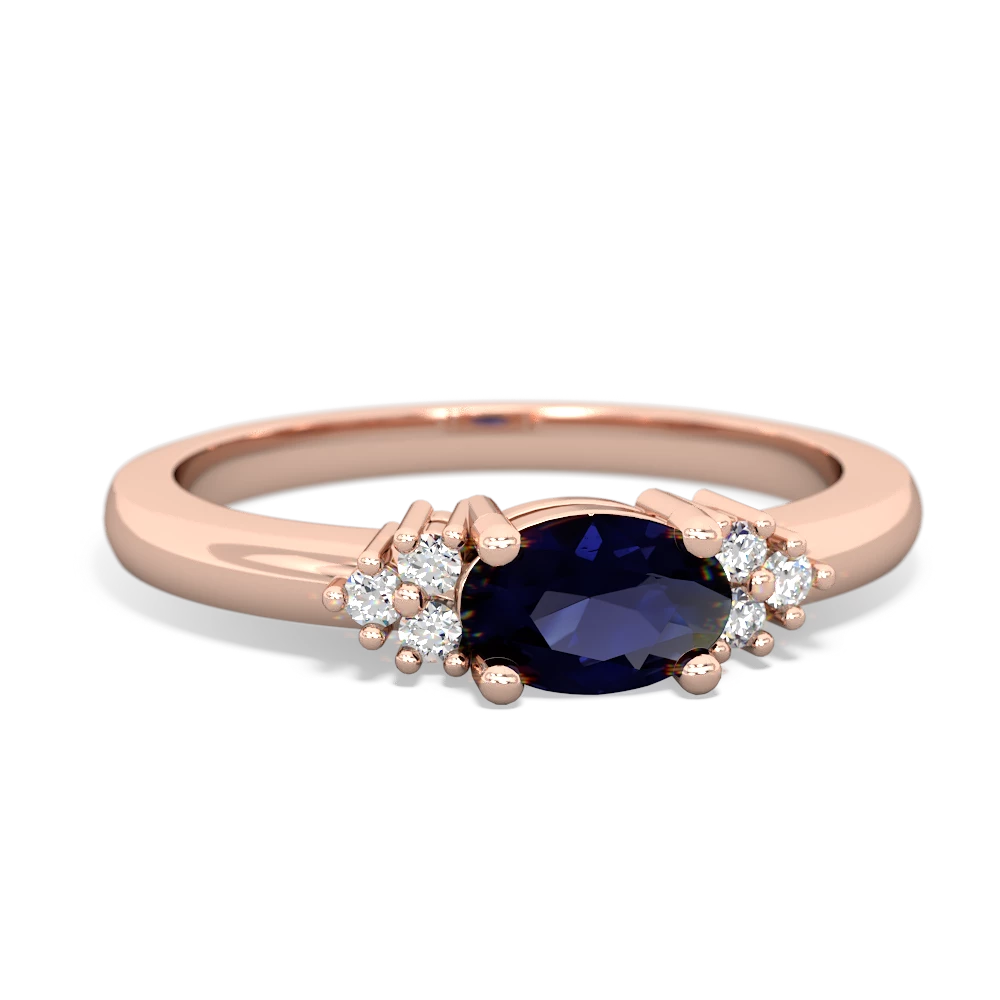 Sapphire Simply Elegant East-West 14K Rose Gold ring R2480