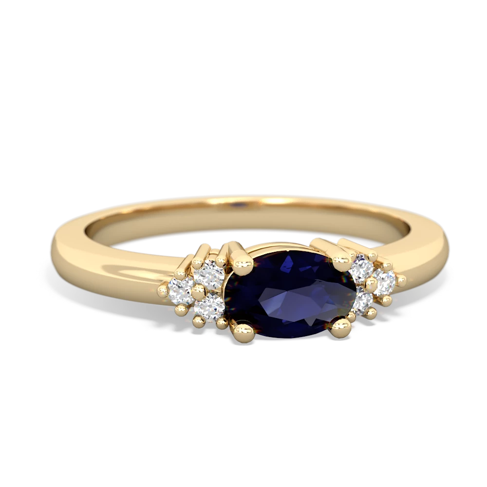 Sapphire Simply Elegant East-West 14K Yellow Gold ring R2480