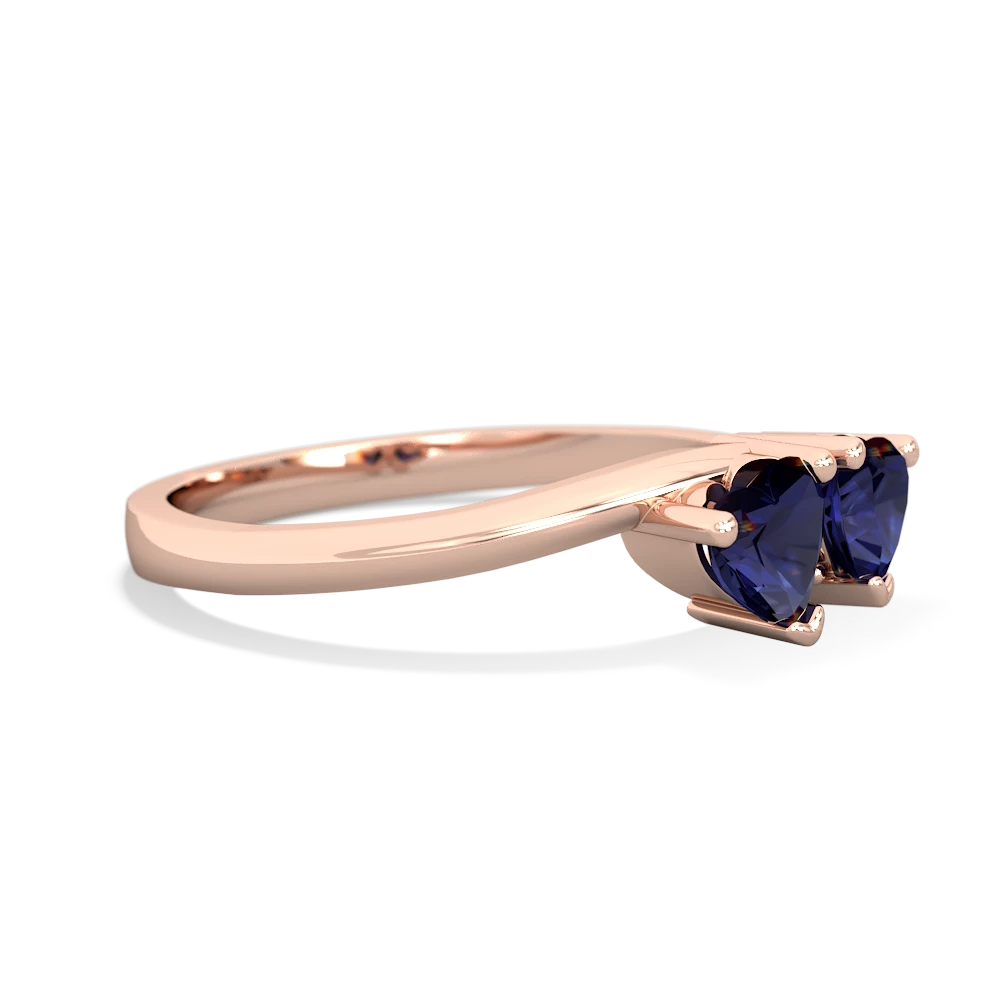 Sapphire Sweethearts 14K Rose Gold ring R5260