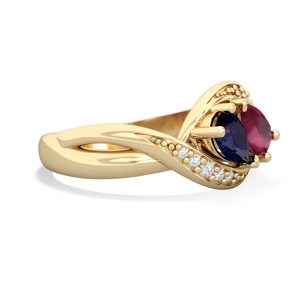 Sapphire Summer Winds 14K Yellow Gold ring R5342