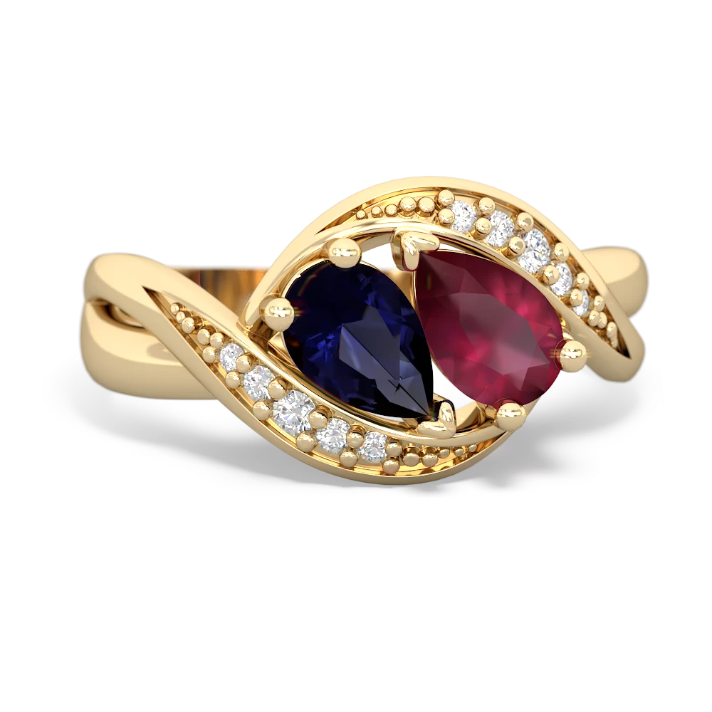 Sapphire Summer Winds 14K Yellow Gold ring R5342