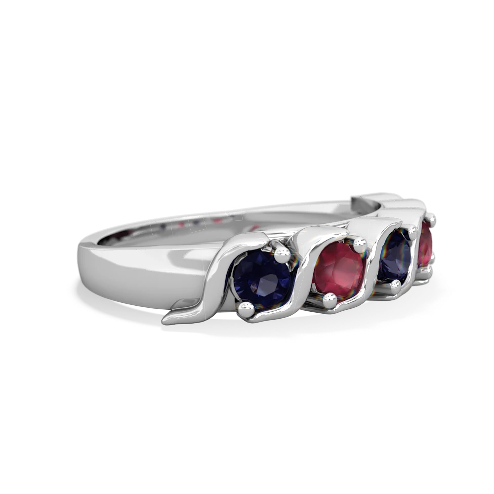 Sapphire Anniversary Band 14K White Gold ring R2089