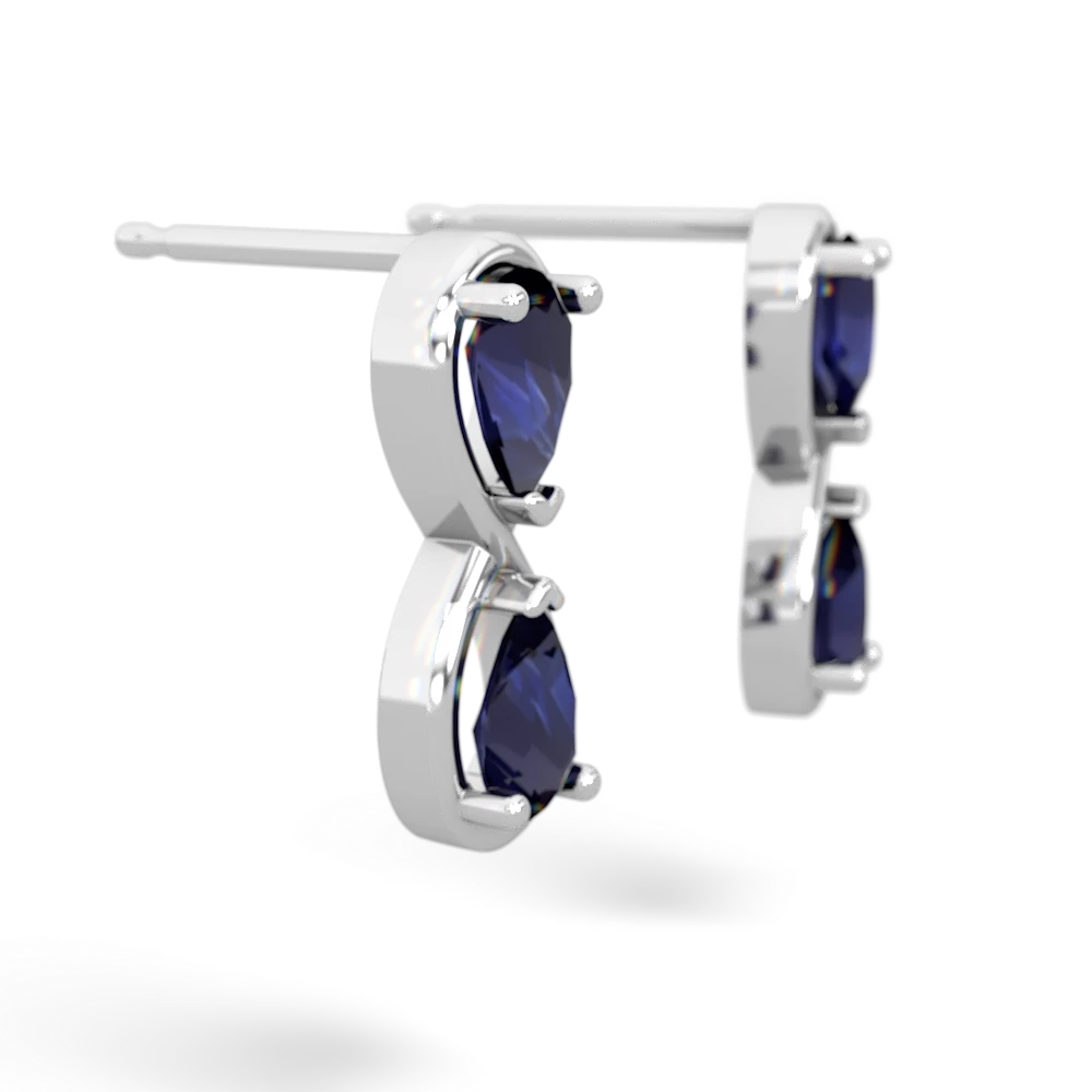 Sapphire Infinity 14K White Gold earrings E5050