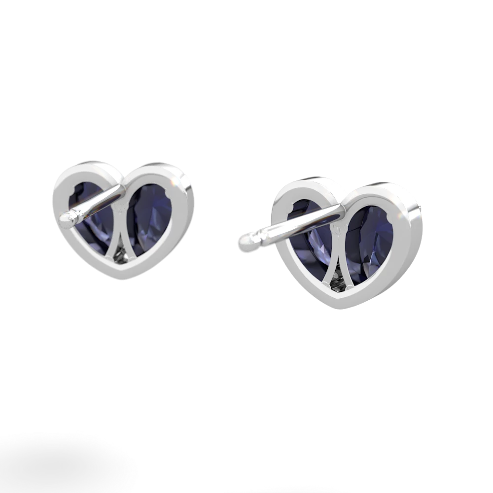 Sapphire 'Our Heart' 14K White Gold earrings E5072