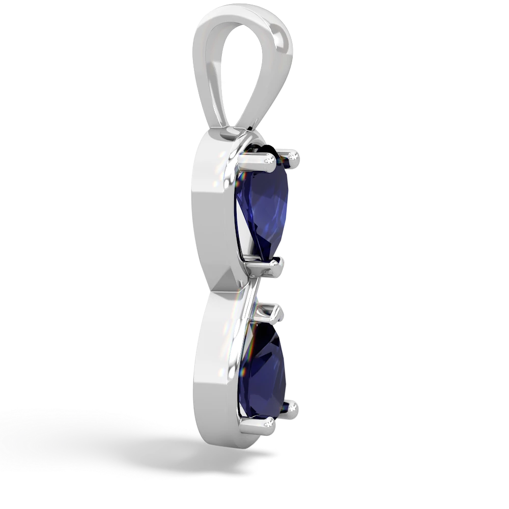 Sapphire Infinity 14K White Gold pendant P5050