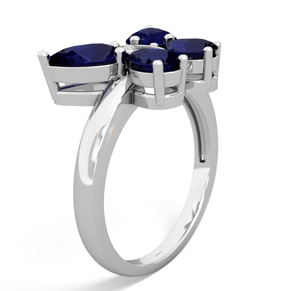 Sapphire Butterfly 14K White Gold ring R2215