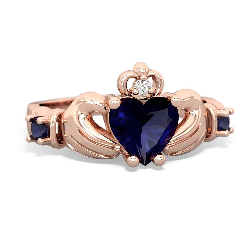 London Topaz Claddagh Keepsake 14K Rose Gold ring R5245