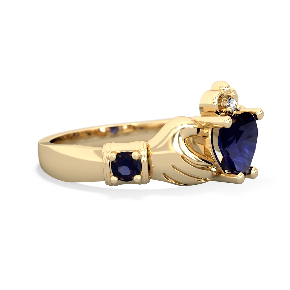 Amethyst Claddagh Keepsake 14K Yellow Gold ring R5245