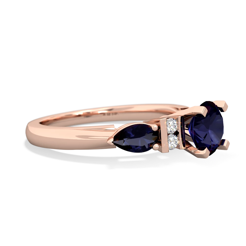 Jade 6Mm Round Eternal Embrace Engagement 14K Rose Gold ring R2005