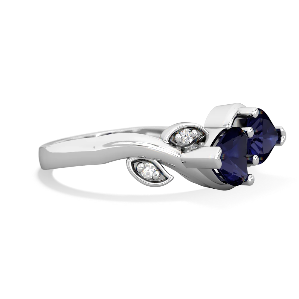 Sapphire Floral Elegance 14K White Gold ring R5790