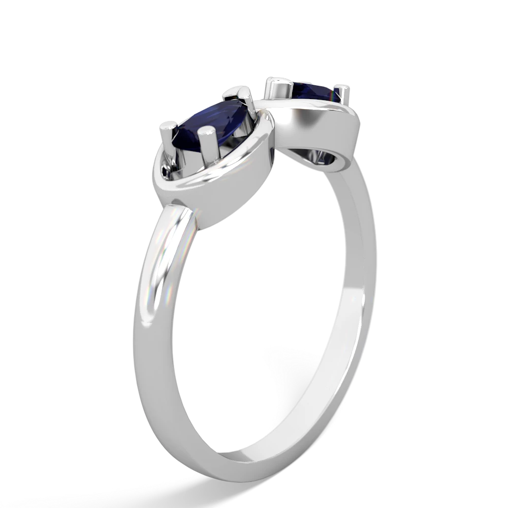 Sapphire Infinity 14K White Gold ring R5050