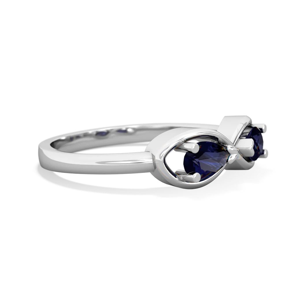 Sapphire Infinity 14K White Gold ring R5050