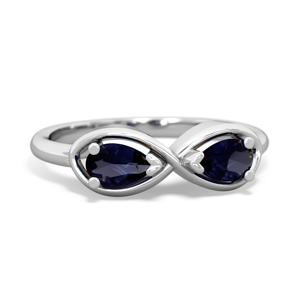 Sapphire Infinity 14K White Gold ring R5050