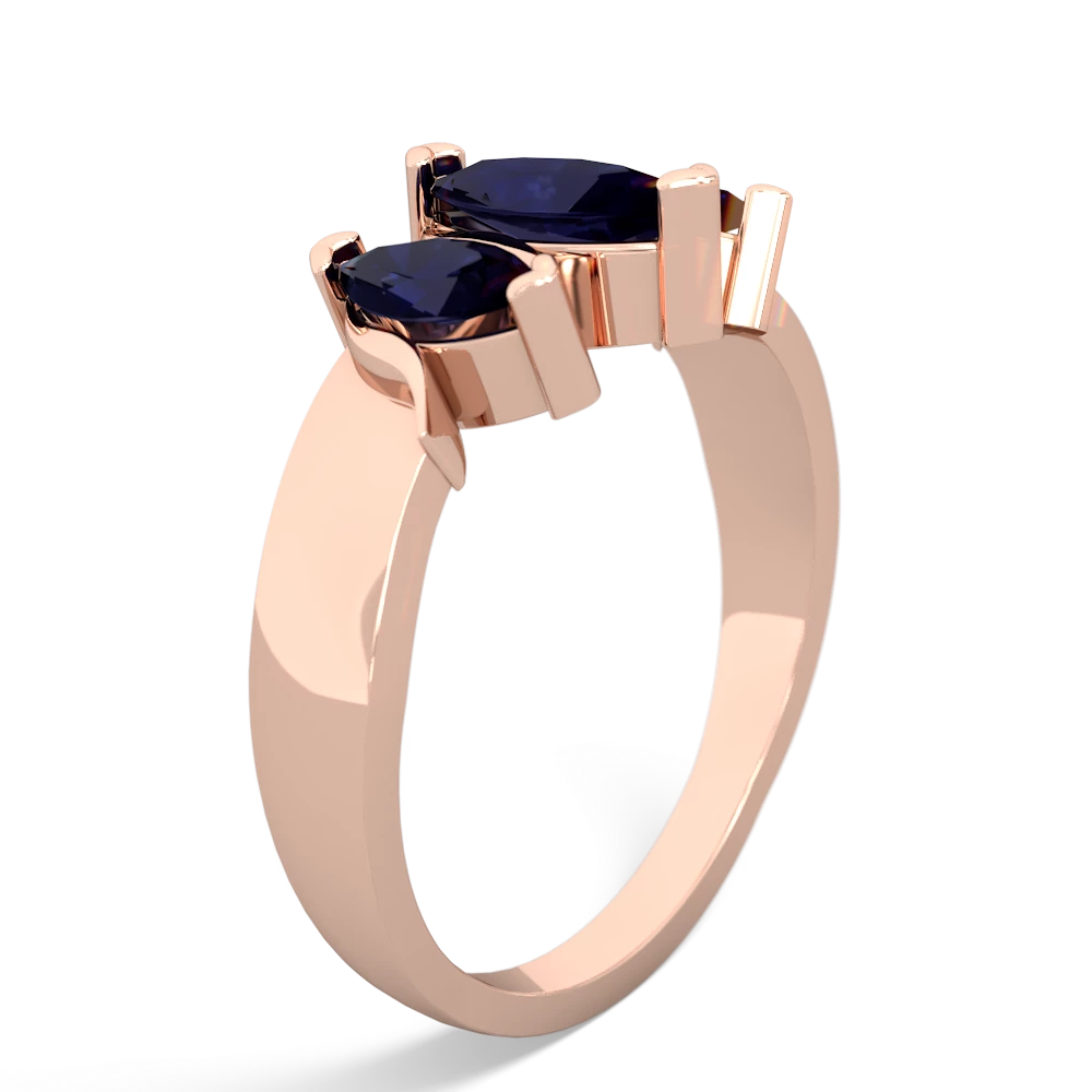 London Topaz Three Peeks 14K Rose Gold ring R2433