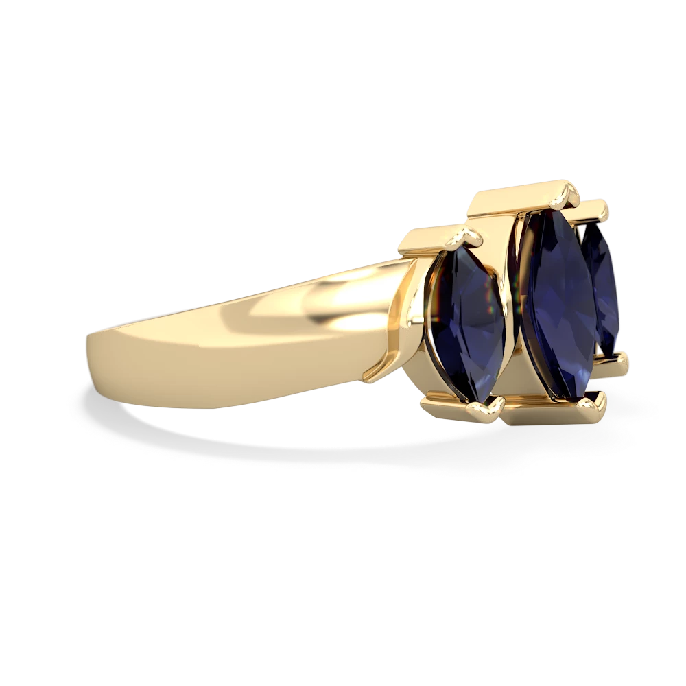 Sapphire Three Peeks 14K Yellow Gold ring R2433