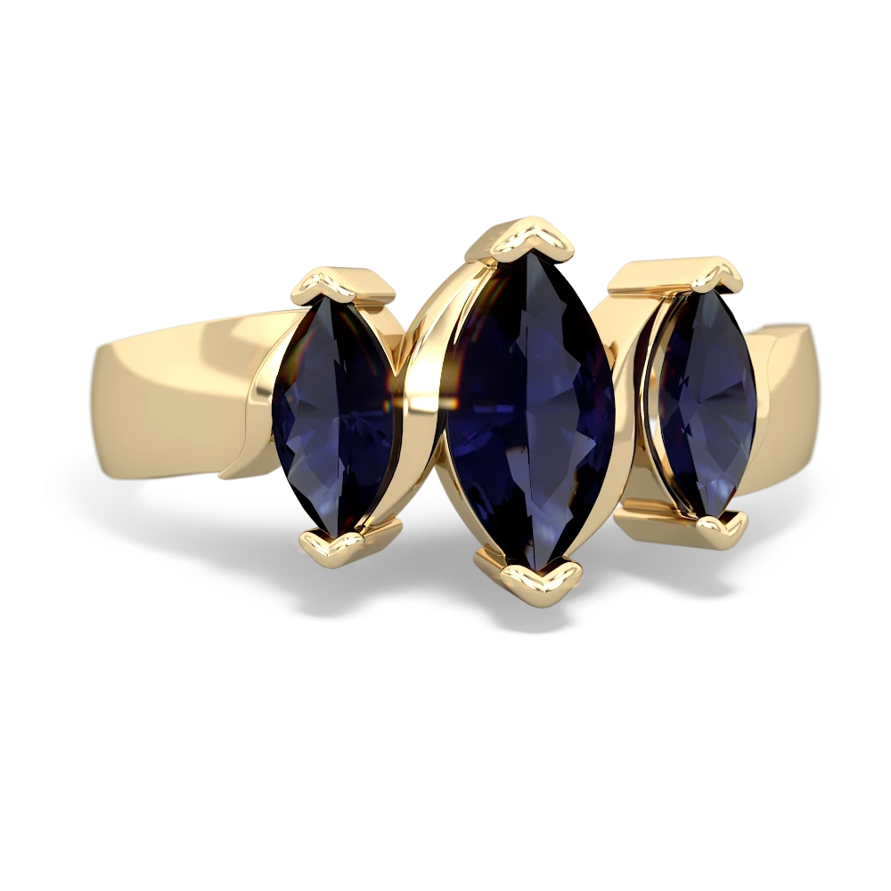 Alexandrite Three Peeks 14K Yellow Gold ring R2433