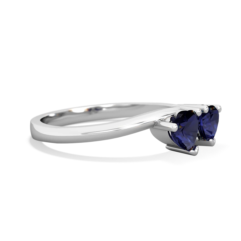 Sapphire Sweethearts 14K White Gold ring R5260