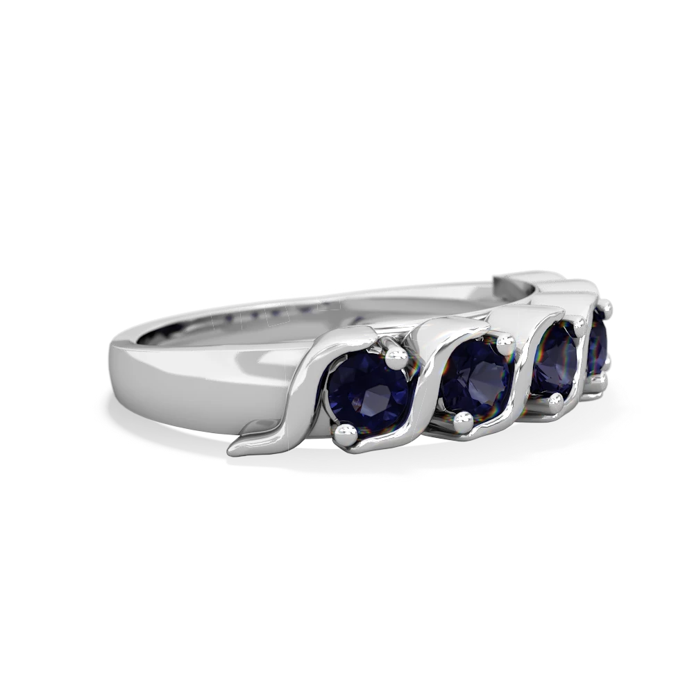 Sapphire Anniversary Band 14K White Gold ring R2089