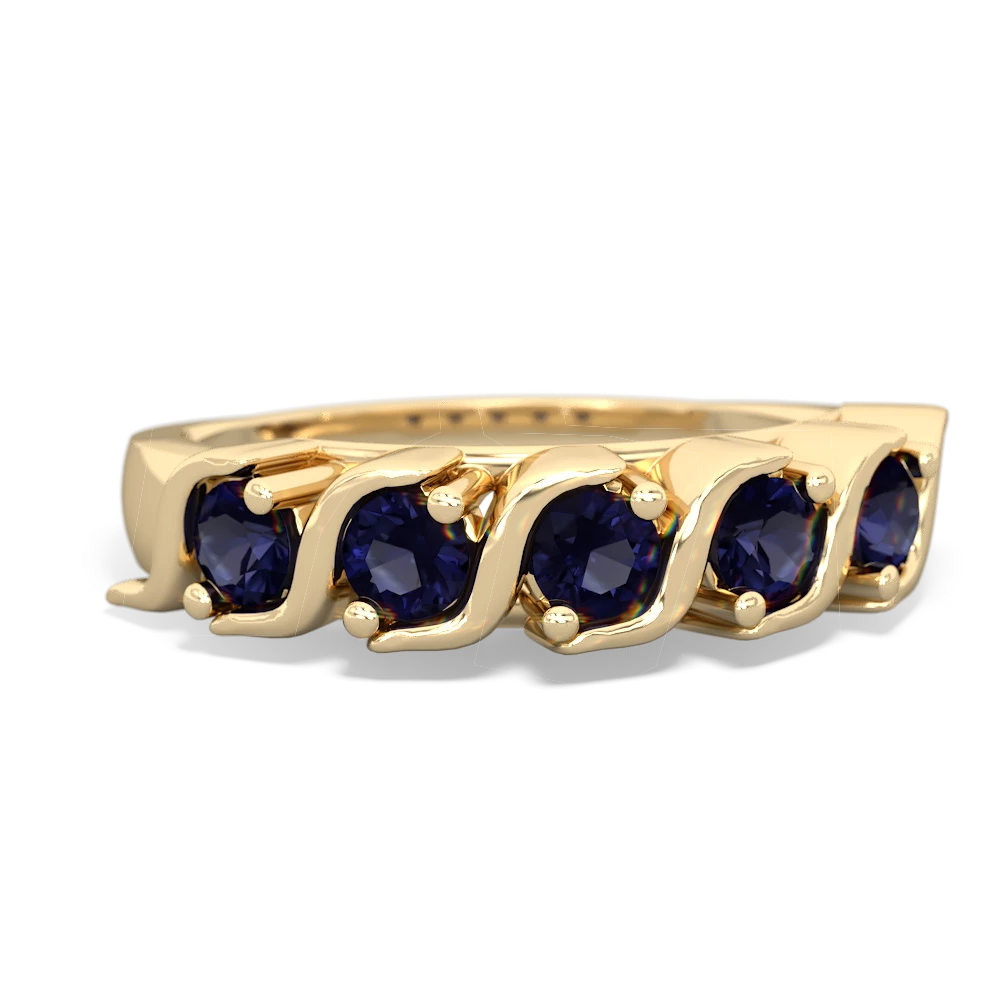 Sapphire Anniversary Band 14K Yellow Gold ring R2089