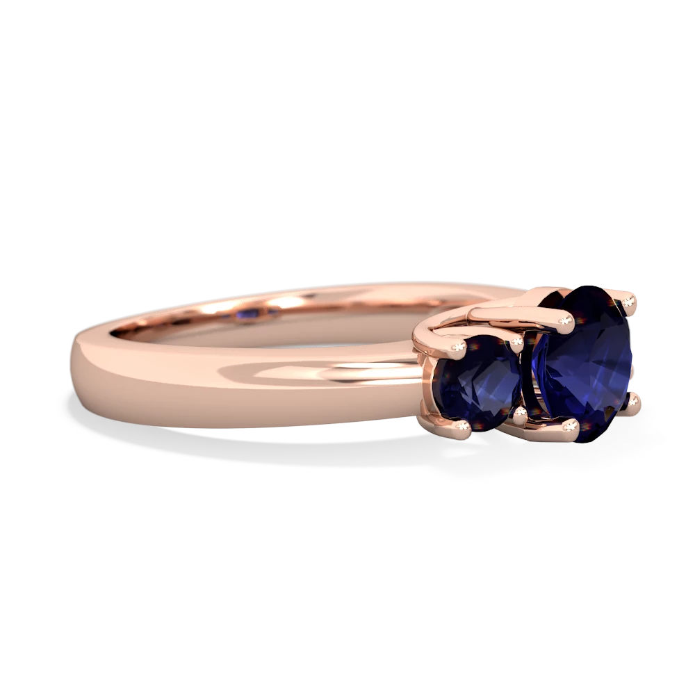 Opal Three Stone Round Trellis 14K Rose Gold ring R4018