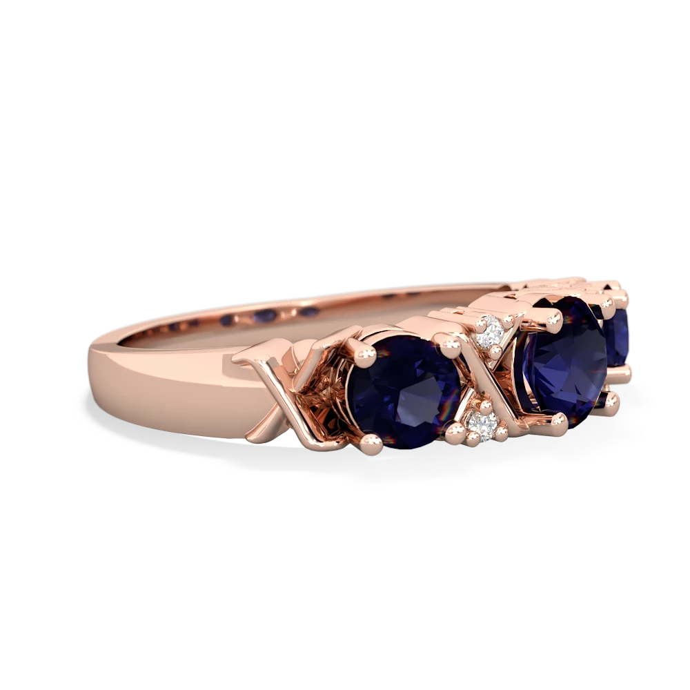 Blue Topaz Hugs And Kisses 14K Rose Gold ring R5016