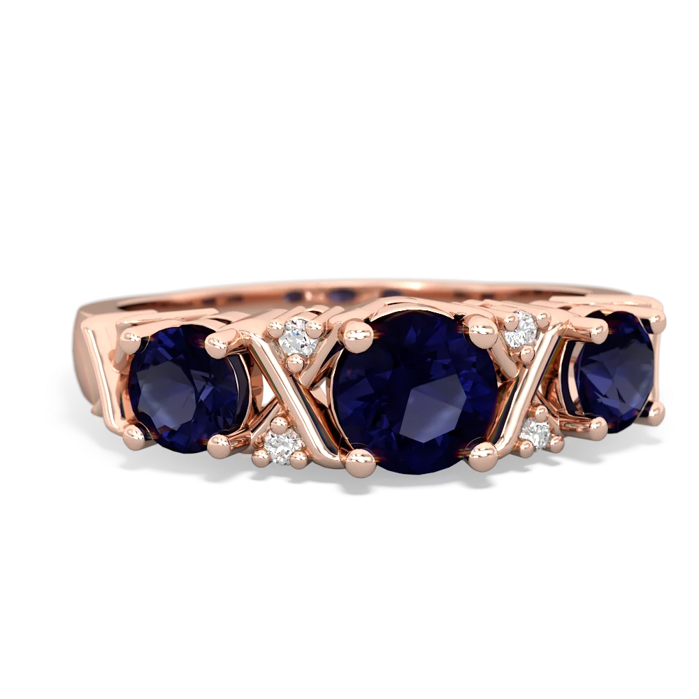 London Topaz Hugs And Kisses 14K Rose Gold ring R5016