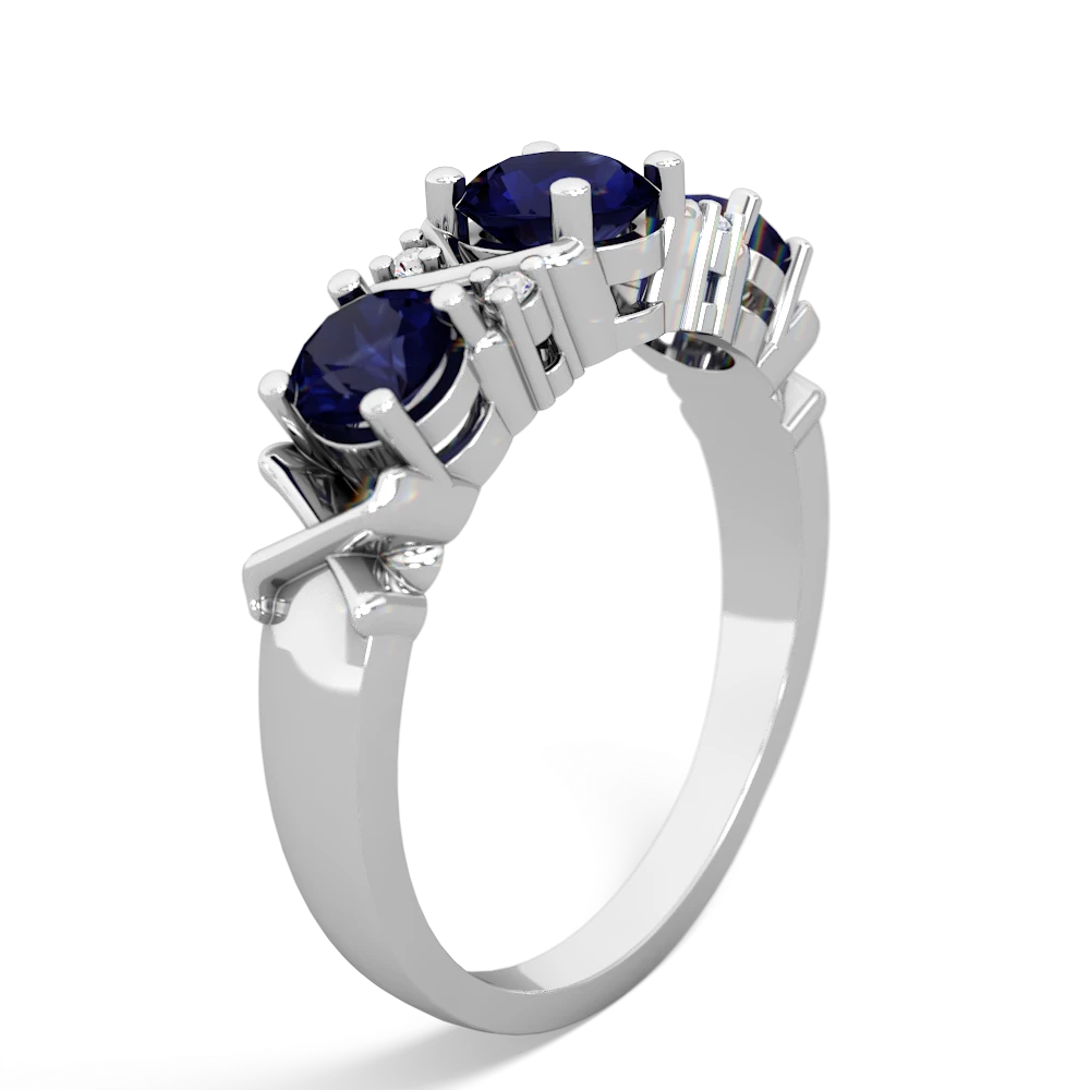 Tanzanite Hugs And Kisses 14K White Gold ring R5016