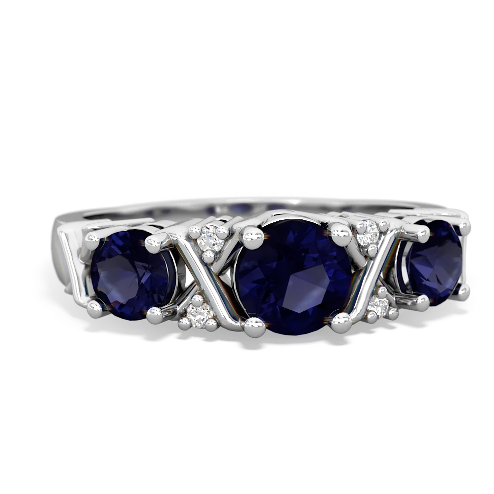 Amethyst Hugs And Kisses 14K White Gold ring R5016