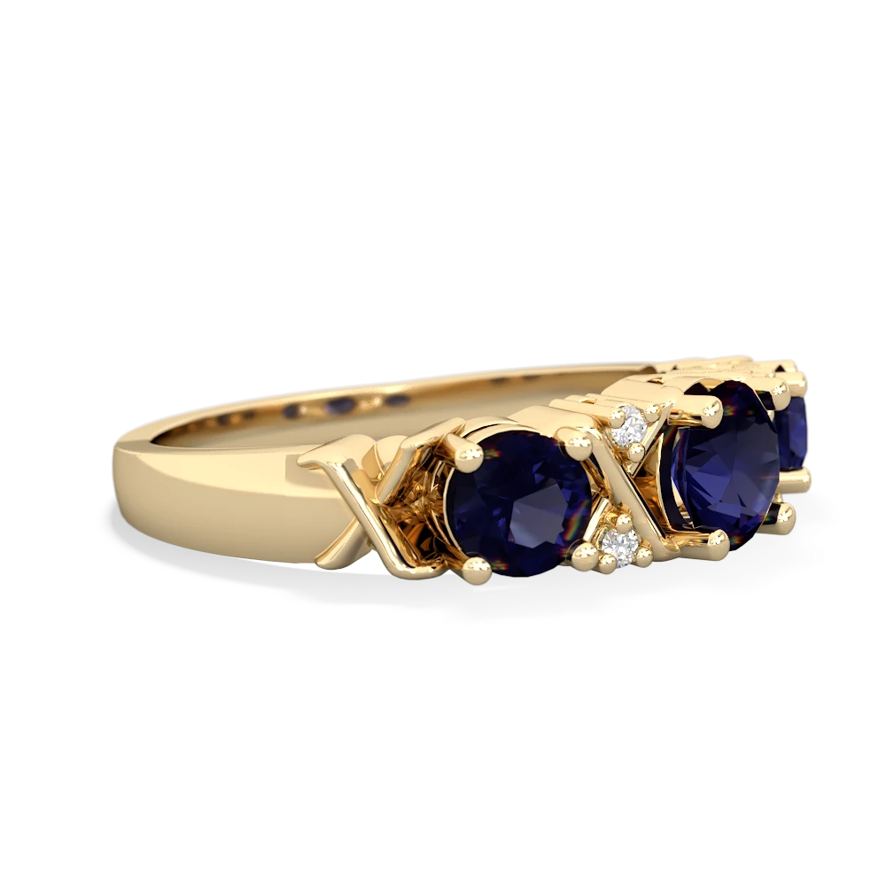 Amethyst Hugs And Kisses 14K Yellow Gold ring R5016