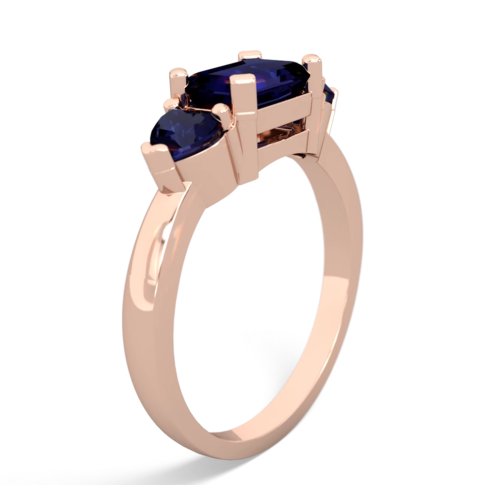 Amethyst Three Stone 14K Rose Gold ring R5235