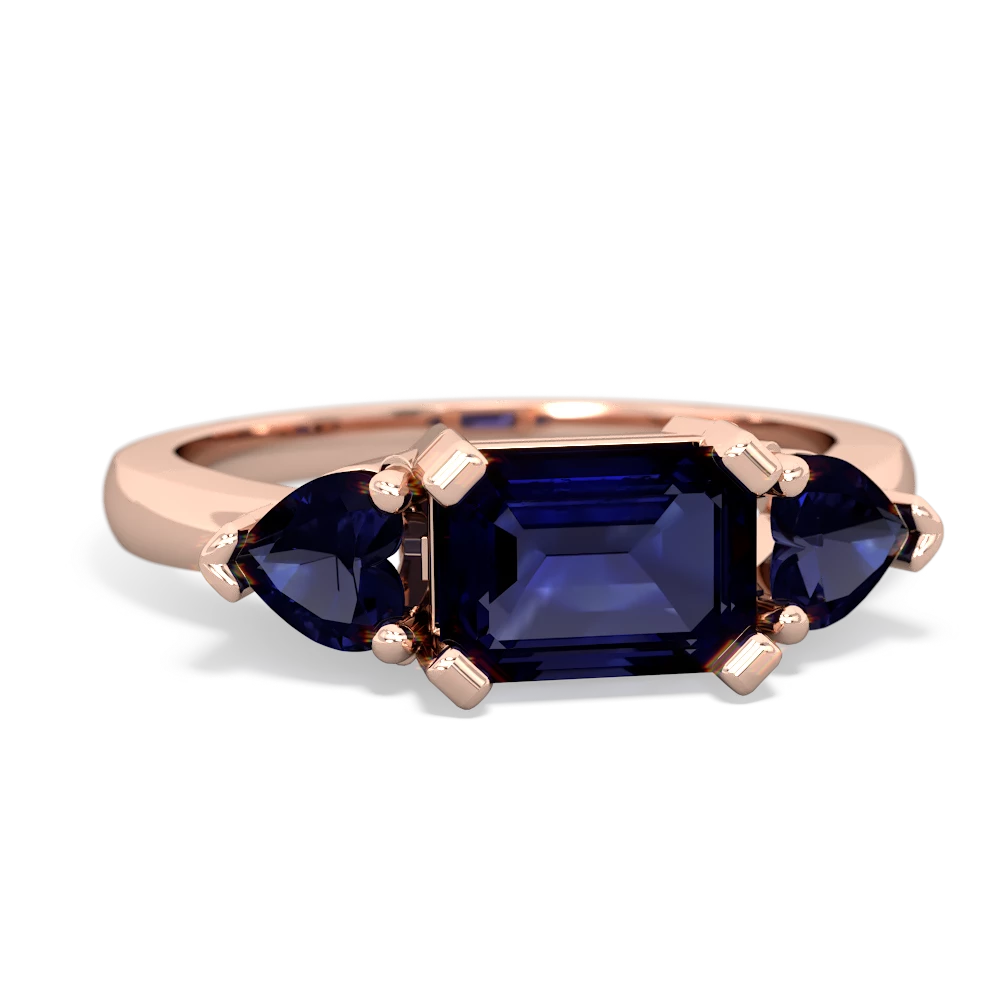 Amethyst Three Stone 14K Rose Gold ring R5235