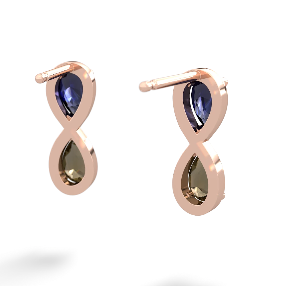 Sapphire Infinity 14K Rose Gold earrings E5050