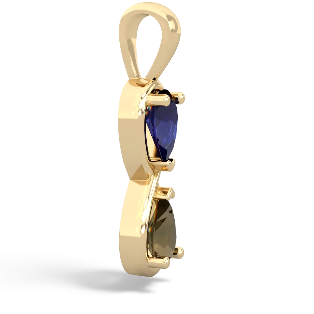 Sapphire Infinity 14K Yellow Gold pendant P5050