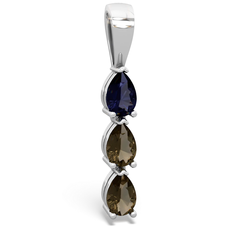 Sapphire Dew Drops 14K White Gold pendant P2251