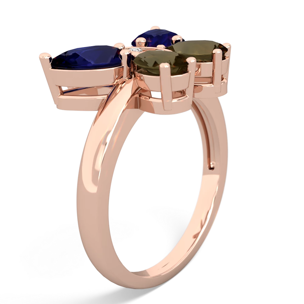 Sapphire Butterfly 14K Rose Gold ring R2215