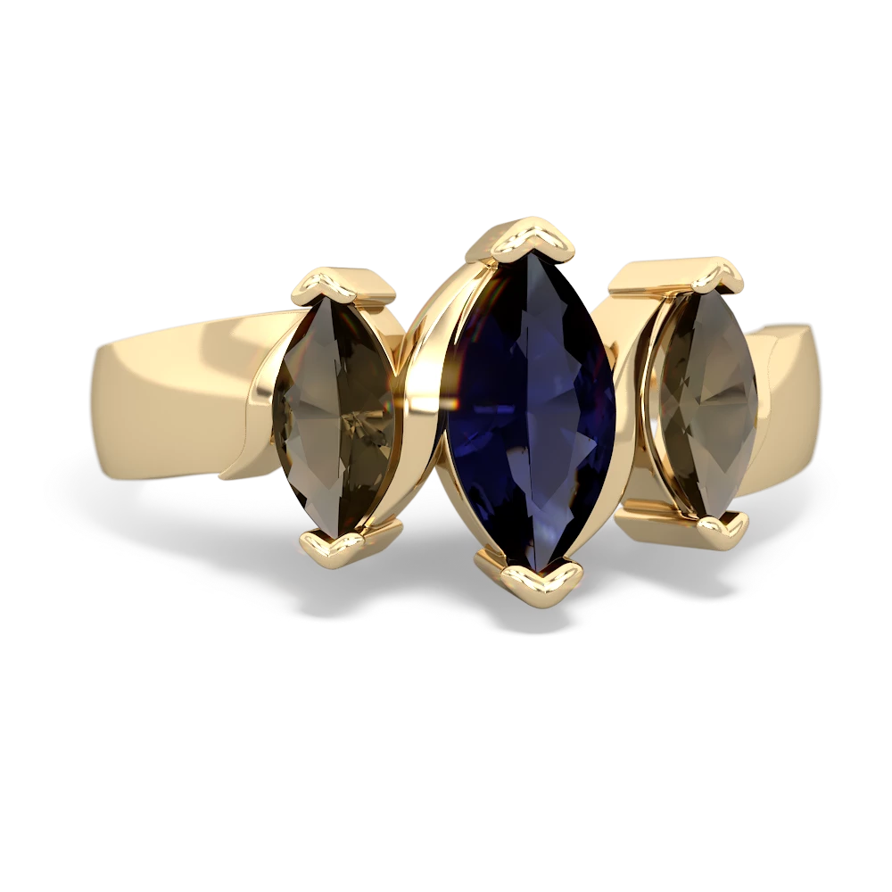 Sapphire Three Peeks 14K Yellow Gold ring R2433