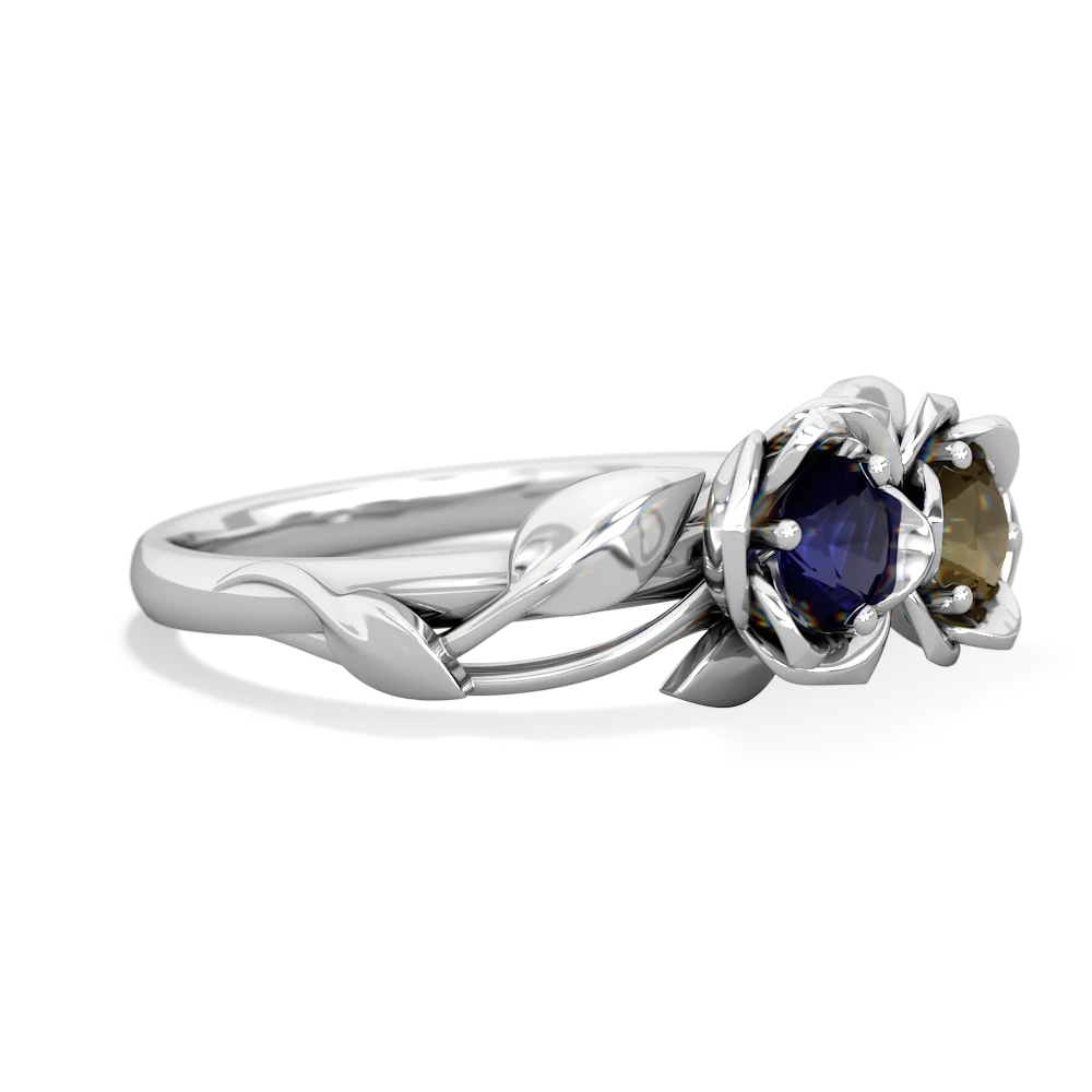 Sapphire Rose Garden 14K White Gold ring R5510