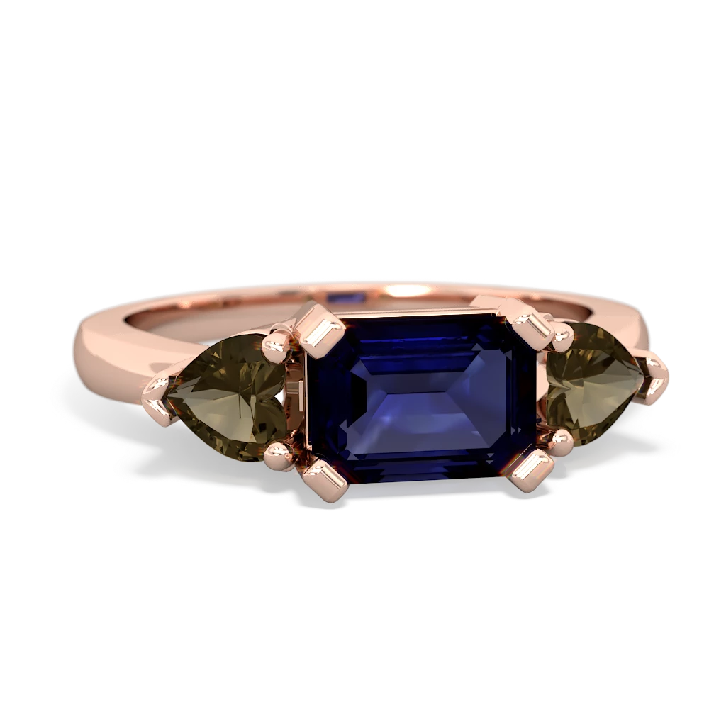 Sapphire Three Stone 14K Rose Gold ring R5235