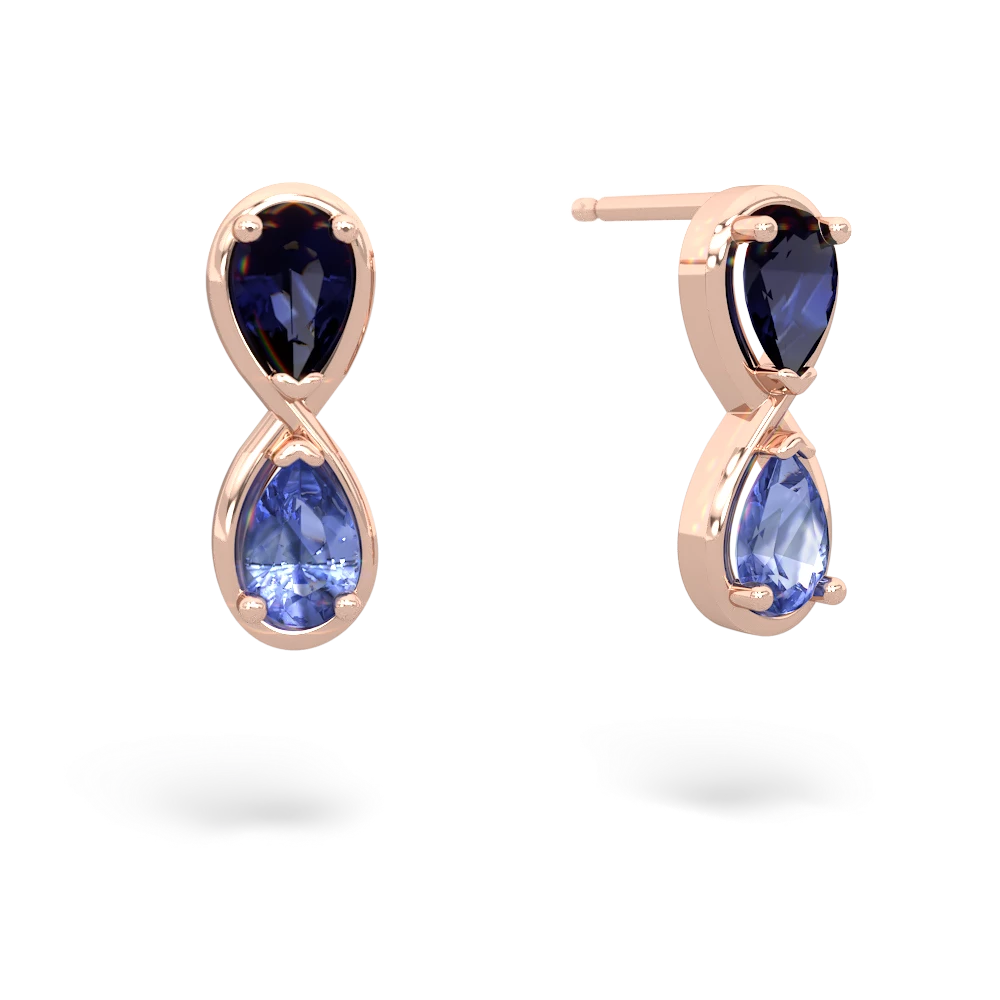 Sapphire Infinity 14K Rose Gold earrings E5050