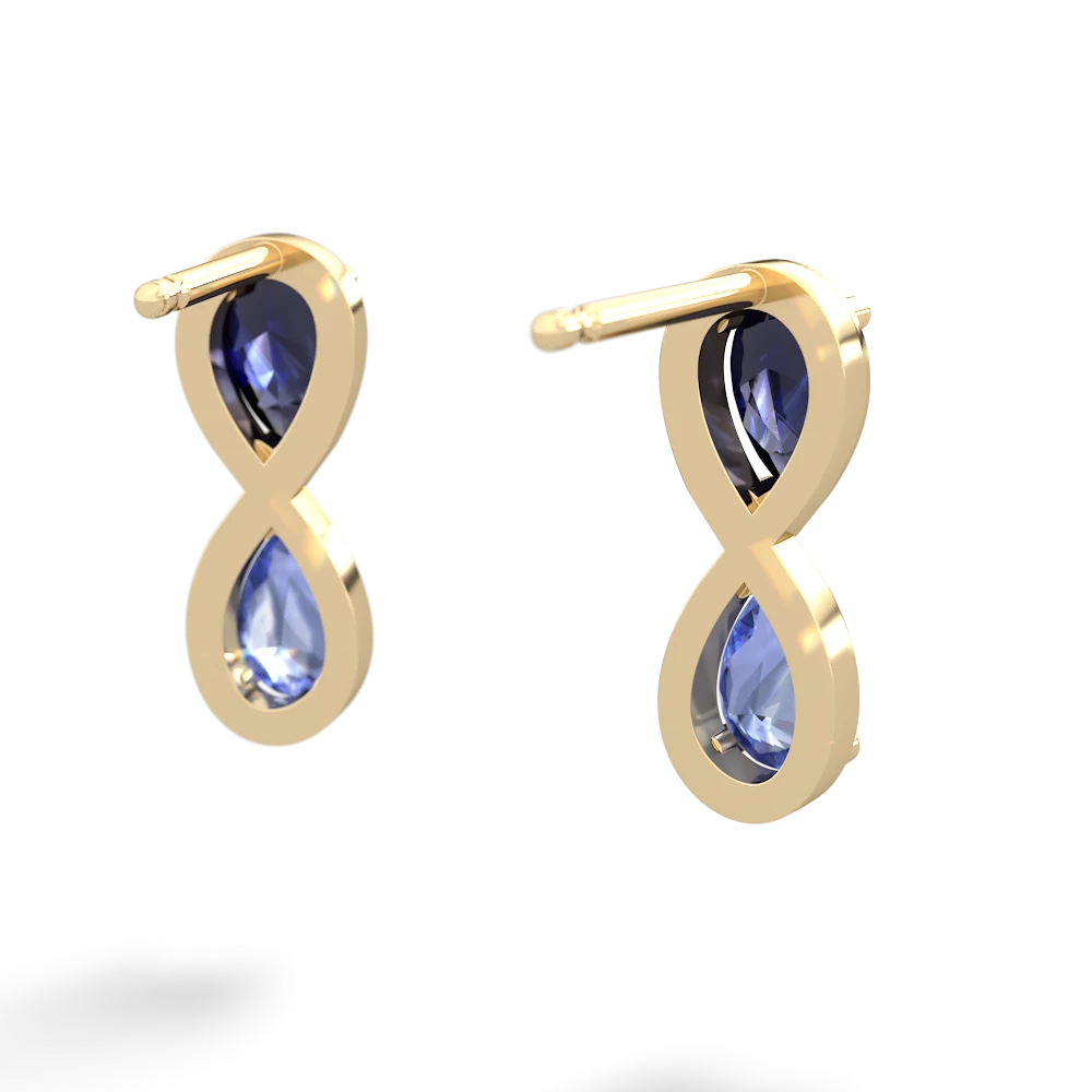 Sapphire Infinity 14K Yellow Gold earrings E5050