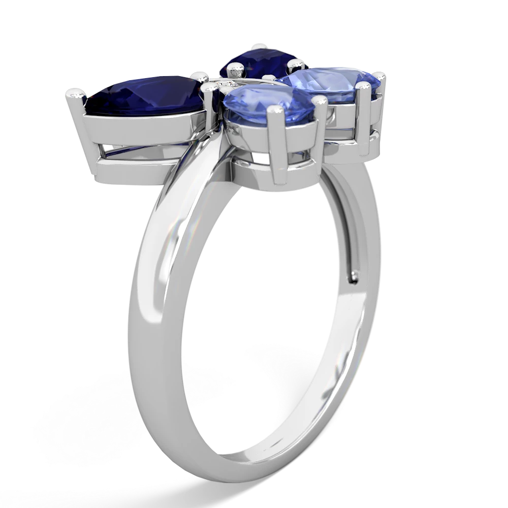 Sapphire Butterfly 14K White Gold ring R2215