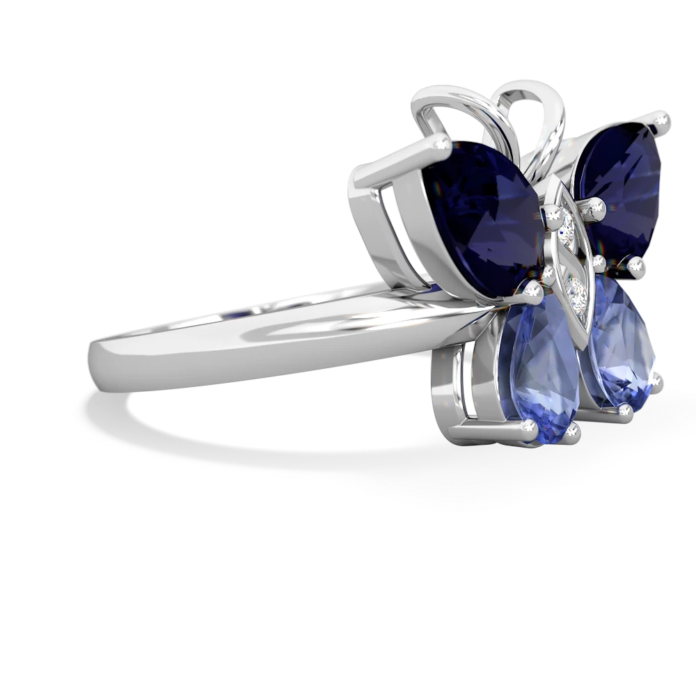 Sapphire Butterfly 14K White Gold ring R2215