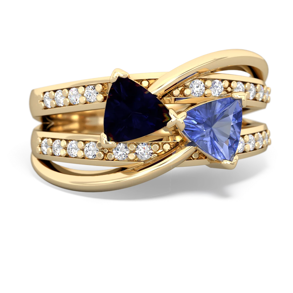 Sapphire Bowtie 14K Yellow Gold ring R2360